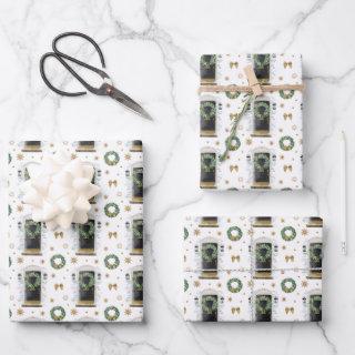 Festive Watercolor Black Front Door Pattern  Sheets