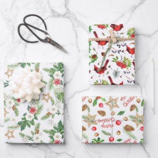 Festive Winter Holiday Botanicals   Sheets