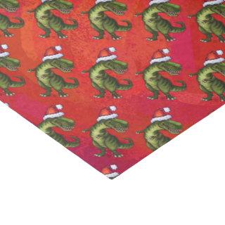 Fextive TRex Dino Pattern on Red Tissue Paper