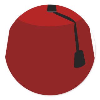 Fez-Hat Classic Round Sticker