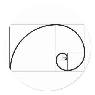 Fibonacci Ratio Classic Round Sticker