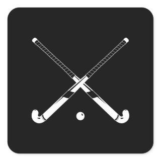 Field Hockey Silhouette Sticker Black