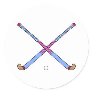 Field Hockey Sticks Classic Round Sticker