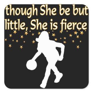 FIERCE BASKETBALL PLAYER SQUARE STICKER