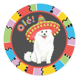 Fiesta American Eskimo Dog Classic Round Sticker