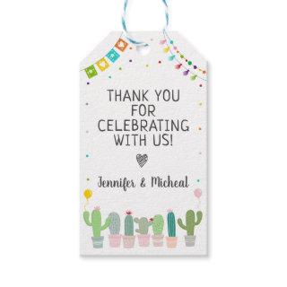 Fiesta Cactus Baby Shower Thank You Gift Tags