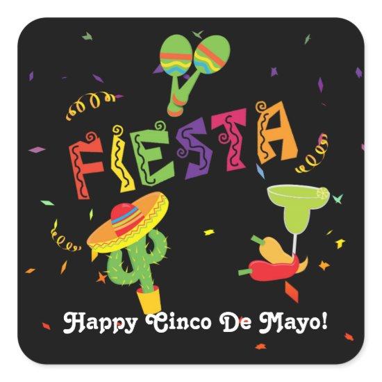 Fiesta Cinco De Mayo Celebration Custom Sticker