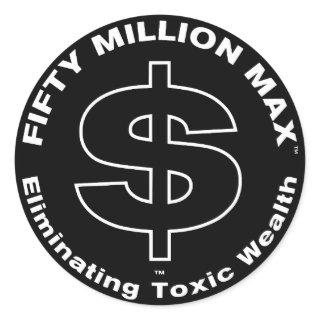 Fifty Million Max™ Dollar Logo 3" Stickers (6)