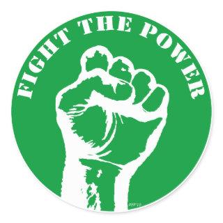 Fight The Power Classic Round Sticker
