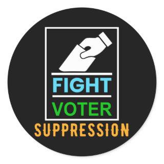 Fight Voter Suppression - Election Design Classic Round Sticker