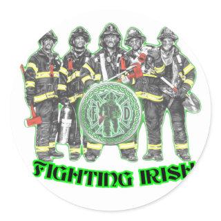 FIGHTING IRISH-1 CLASSIC ROUND STICKER