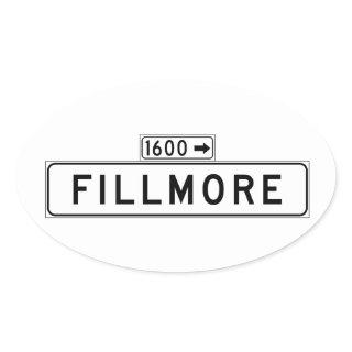 Fillmore St., San Francisco Street Sign Oval Sticker