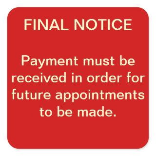 FINAL NOTICE Collections Sticker (red)