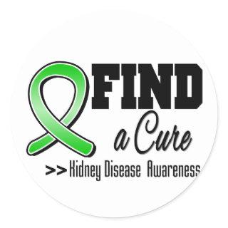 Find a Cure Kidney Disease Awareness Classic Round Sticker