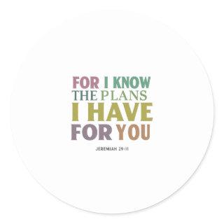 Find Hope And Trust in God's Plan for You Classic Round Sticker