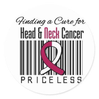 Finding a Cure For Head and Neck Cancer PRICELESS Classic Round Sticker