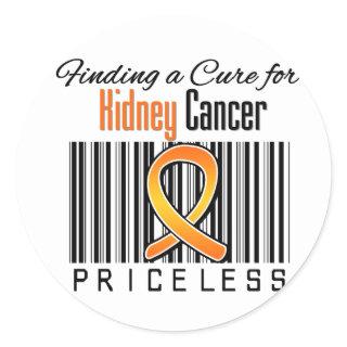 Finding a Cure For Kidney Cancer PRICELESS v1 Classic Round Sticker
