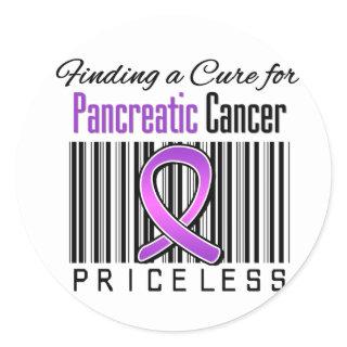 Finding a Cure For Pancreatic Cancer PRICELESS Classic Round Sticker