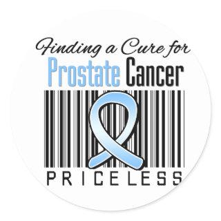 Finding a Cure For Prostate Cancer PRICELESS Classic Round Sticker