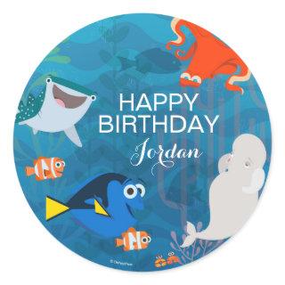 Finding Dory Birthday Classic Round Sticker