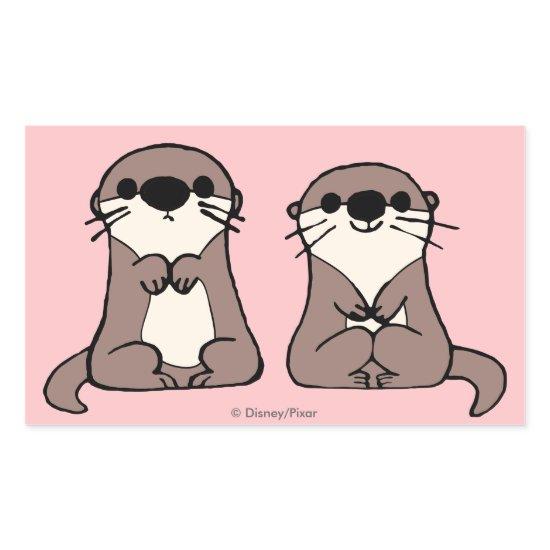 Finding Dory | Otter Cartoon Rectangular Sticker