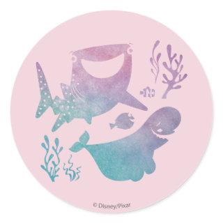 Finding Dory Watercolor Graphic Classic Round Sticker