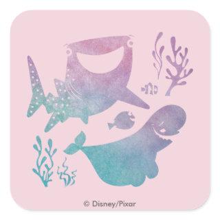 Finding Dory Watercolor Graphic Square Sticker