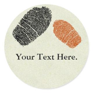 Fingerprints Stickers or Name Tags