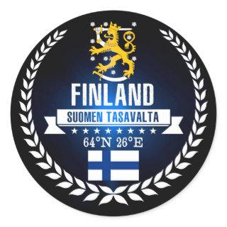 Finland Classic Round Sticker