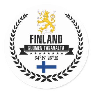 Finland Classic Round Sticker