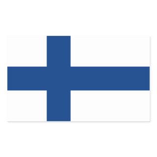 Finland/Finnish/Finn (Civil) Flag Rectangular Sticker