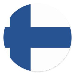 Finland (Finnish) Flag Classic Round Sticker