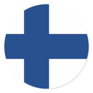 Finland Flag Classic Round Sticker