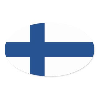 Finland Flag Oval Sticker