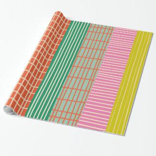Finnish Patchwork Stripes Colorful Pattern