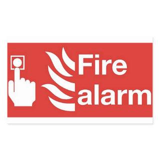 Fire Alarm Sign Rectangular Sticker