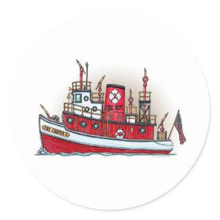 Fire Boat Sticker