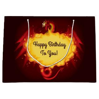 Fire Breathing Dragon Large Gift Bag