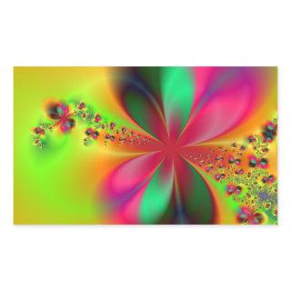 Fire Dance Fractal Art Rectangular Sticker