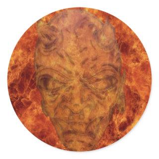 Fire Demon Round Stickers