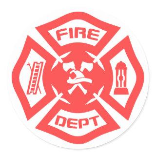 Fire Department Classic Round Sticker