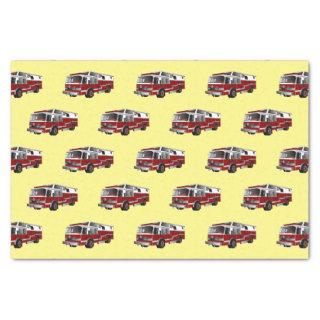 Fire engine cartoon illustration tissue paper