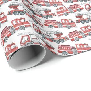 Fire Engine Firetruck Gift Wrap