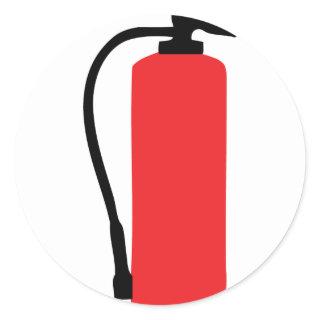 fire extinguisher classic round sticker