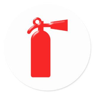 fire extinguisher classic round sticker