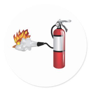 Fire Extinguisher Putting Out Fire Stickers