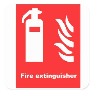 Fire Extinguisher Symbol Square Sticker