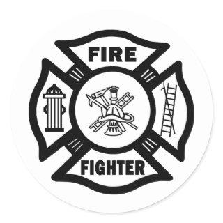 Fire Fighter Classic Round Sticker