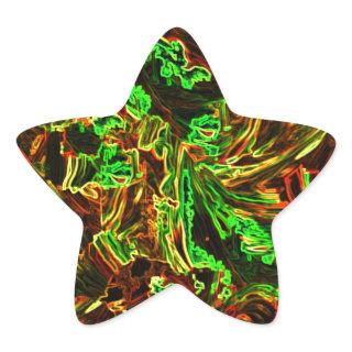 Fire of moon star sticker