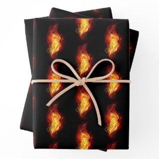Fire Peacock Feather  Sheets